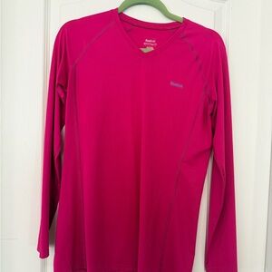 Reebok Fuchsia V-Neck Sports Top